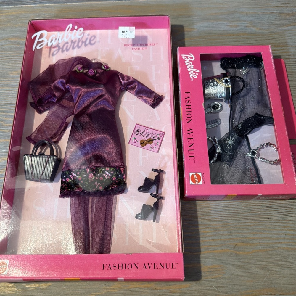 Vintage Mattel Barbie‎ Fashion Avenue RECEPTION ROSES FASHION OUTFIT 2000 NEW